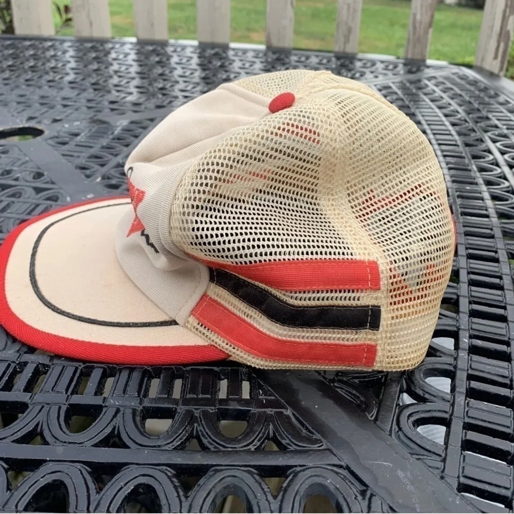 Vintage 3 Stripe Kentucky Tractor Farming SnapBack Mesh Trucker Hat 70s 80s